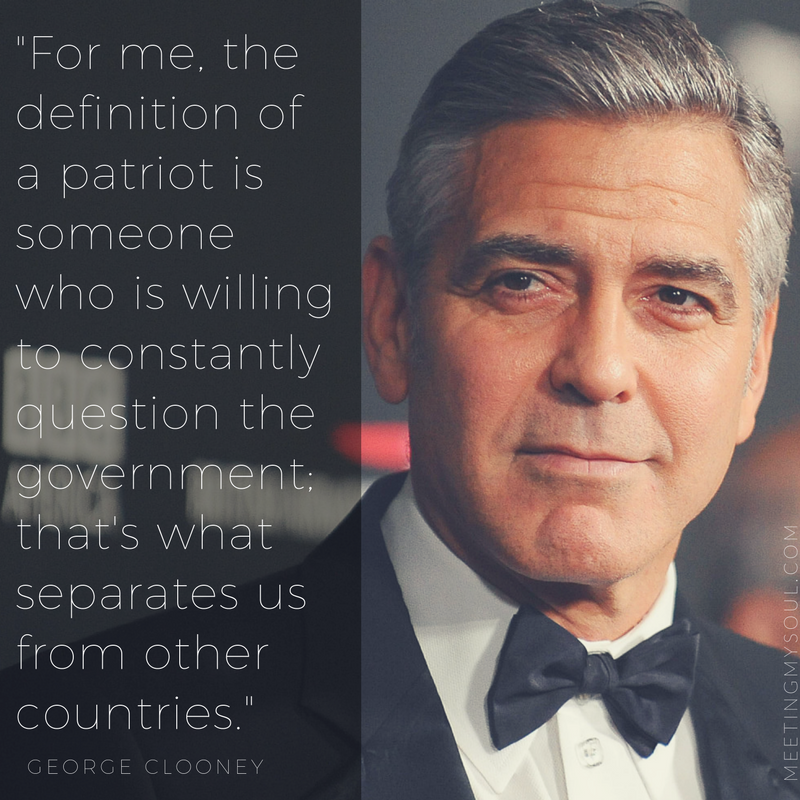 george clooney patriotism quote